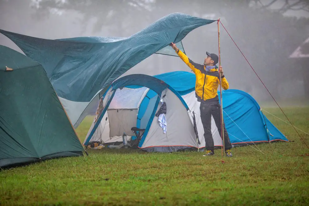 Camping Tent in Rain