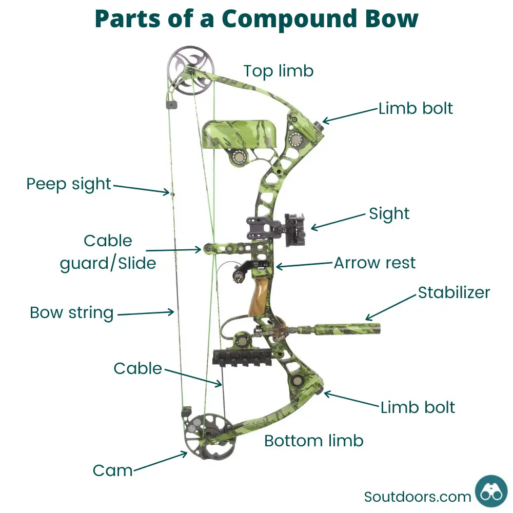 Parts of a Compound Bow Diagram