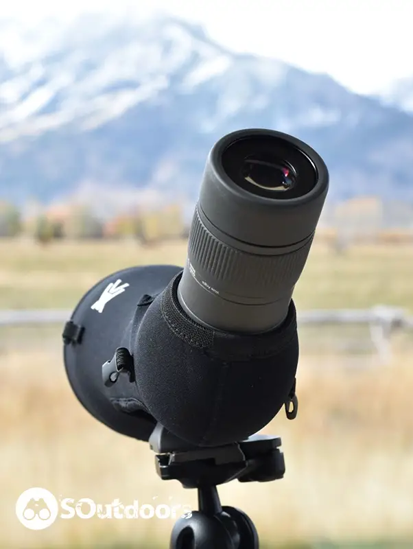 Angle designed spotting scope