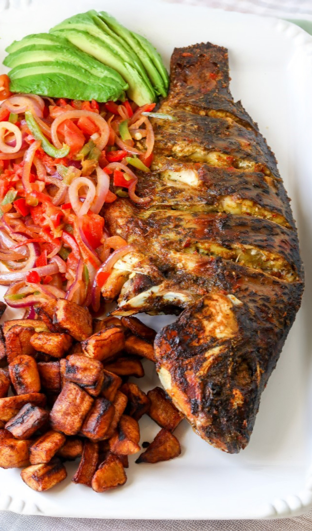 10-Oven Grilled Tilapia with Fried Plantains-ovengrilledtilapifried-3 Oven Grilled Tilapia w/ Fried Plantains