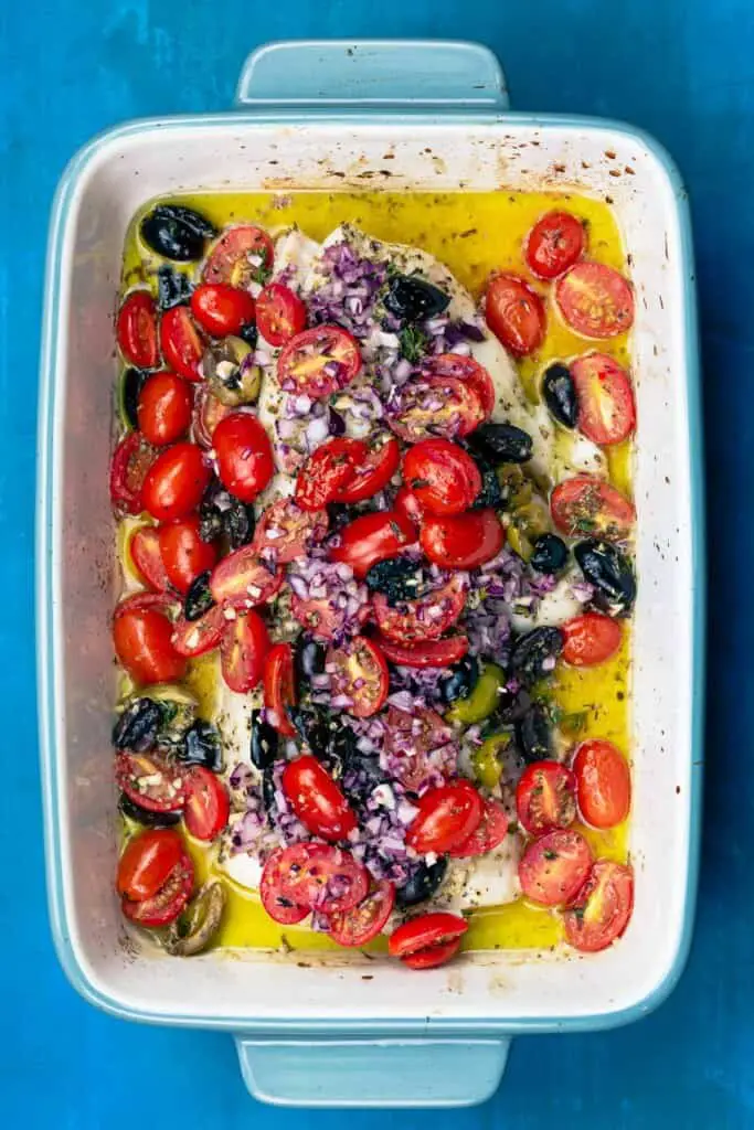 4-Mediterranean Baked White Fish (tomatoes, olives, oregano)-baked-white-fish-recipe-7-683x1024 Mediterranean Baked White Fish (Tomatoes, Olives, Oregano)