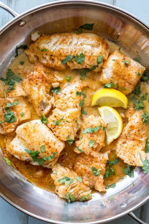 5-Buttered Cod Fish in Skillet-Buttered-Cod-in-Skillet-2 Buttered Cod Fish in Skillet