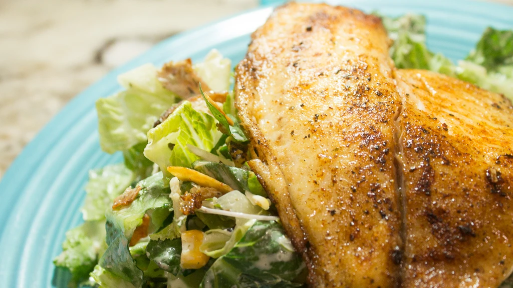 Chopped Salad With White Fish and Lemon Vinaigrette