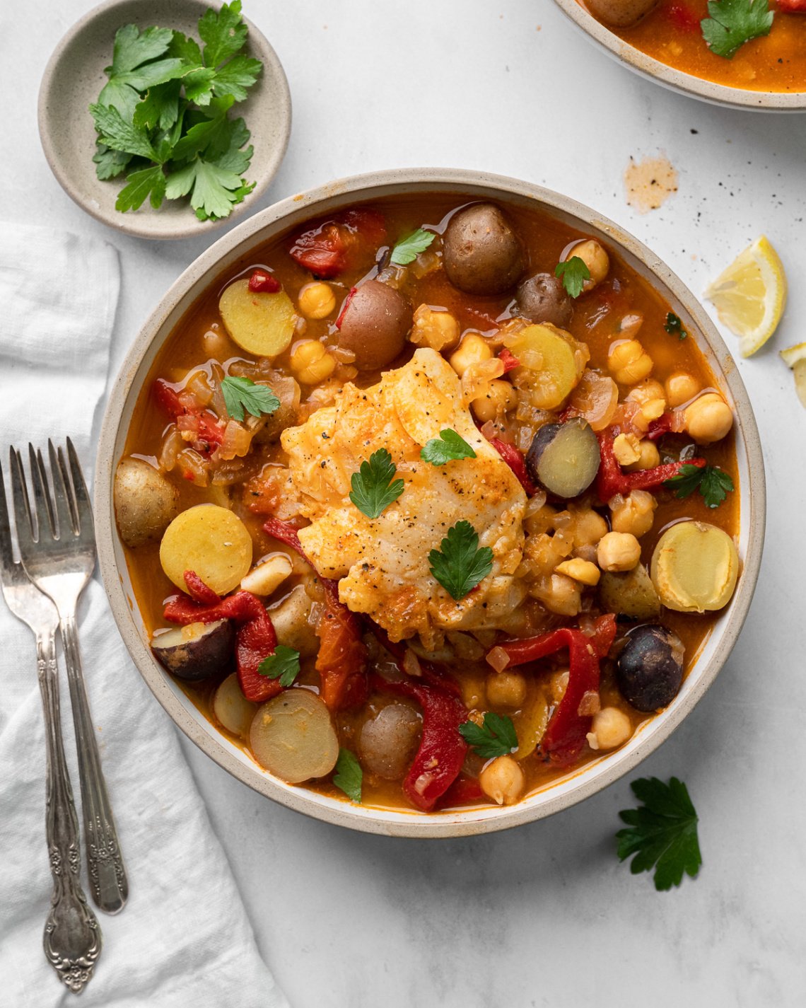 Cod and Potato Stew with Chickpeas