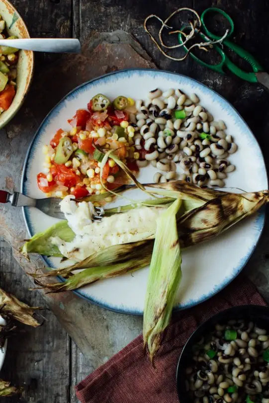 Grilled Crappie in Corn Husks