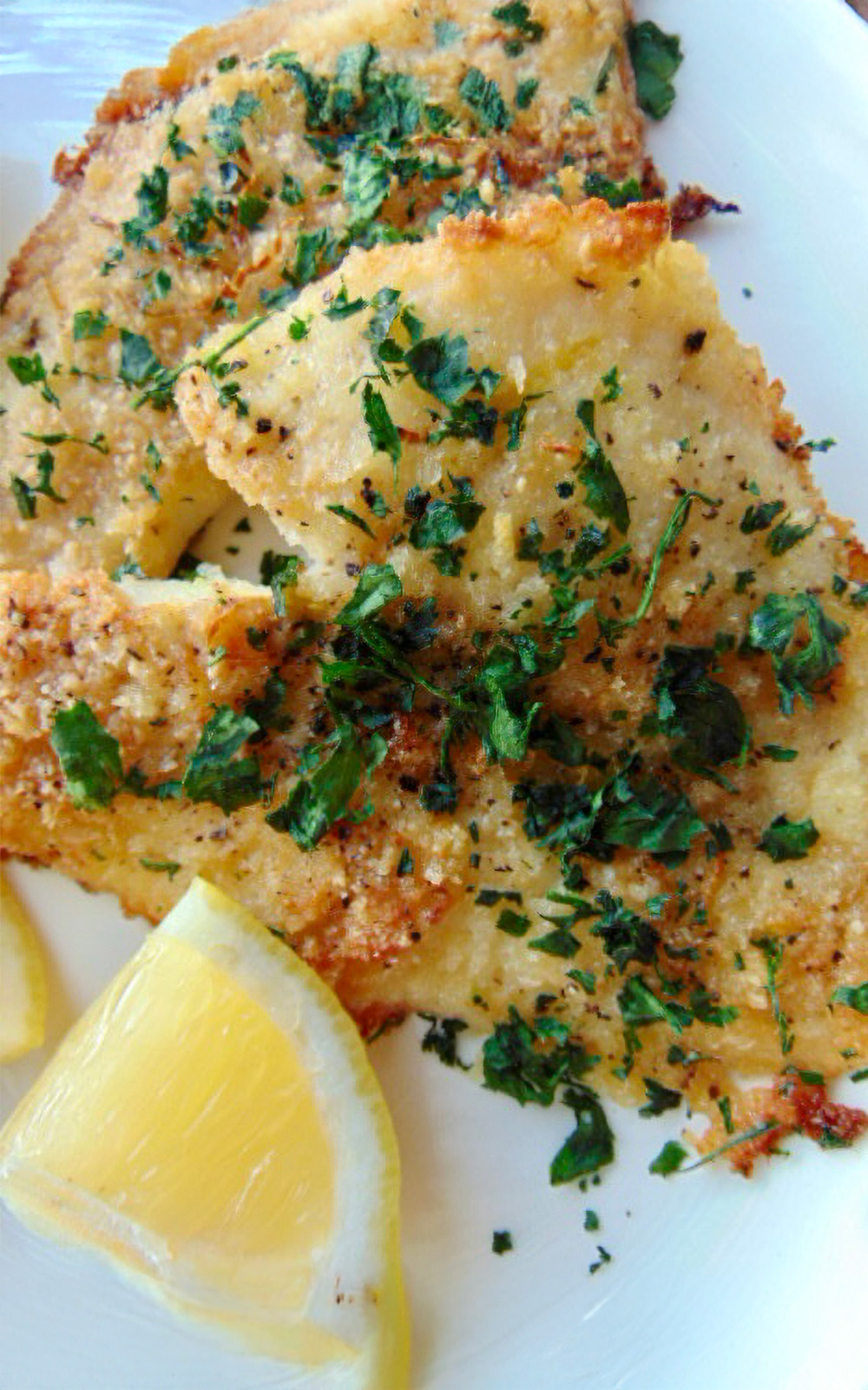 Parmesan and Panko Crusted Flounder