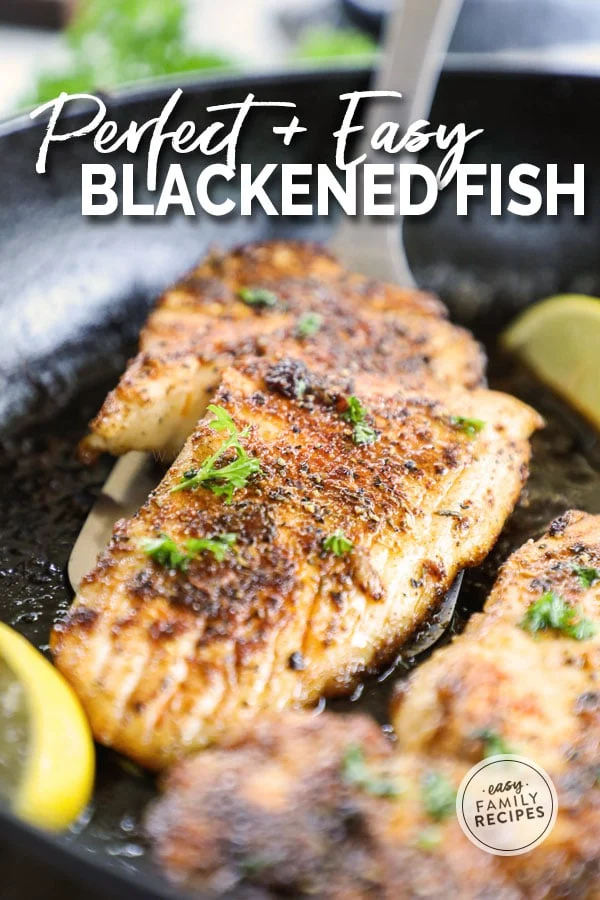 5-Perfect Blackened Fish-Blackened-Fish-Cooked-in-Cast-Iron-Skillet Perfect Blackened Fish