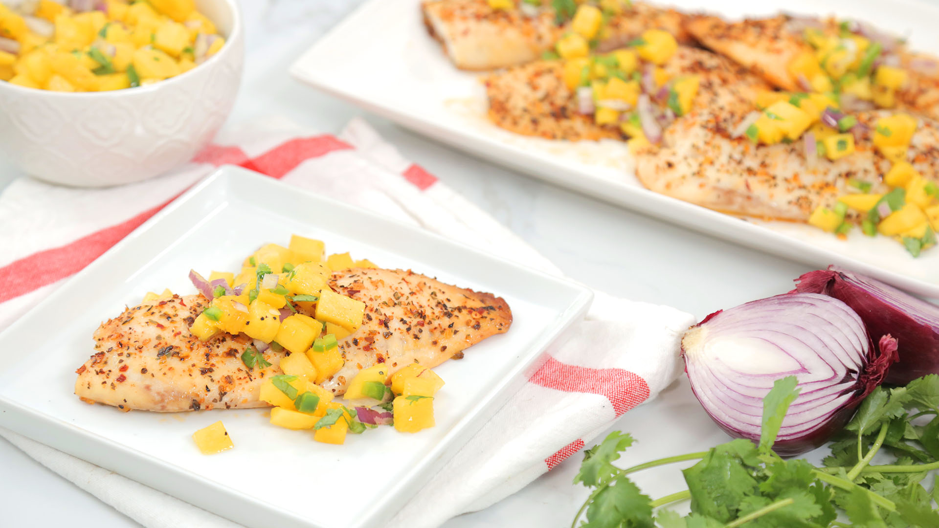 9-Cajun White Fish with Mango Salsa-Cajun-White-Fish-with-Mango-Salsa-Landscape-Image Cajun White Fish with Mango Salsa