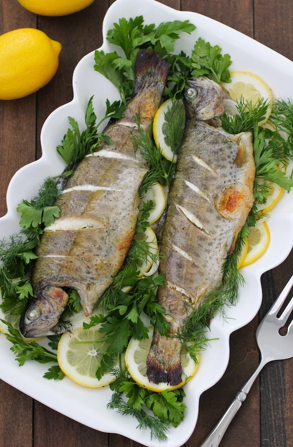 Roasted Whole Trout With Lemon and Herbs