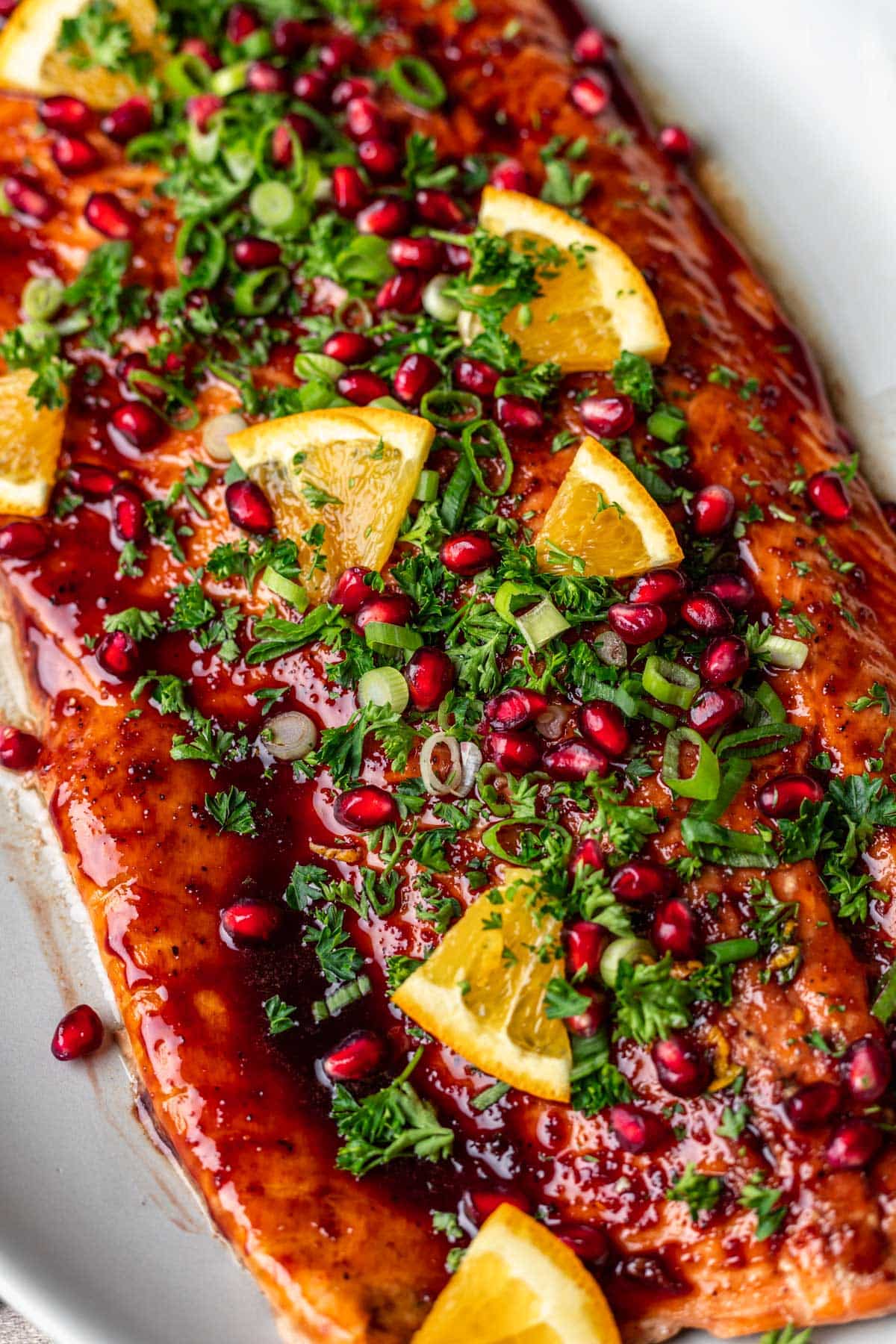 2-Pomegranate Glazed Salmon-Christmas-Salmon-7-2 Pomegranate Glazed Salmon