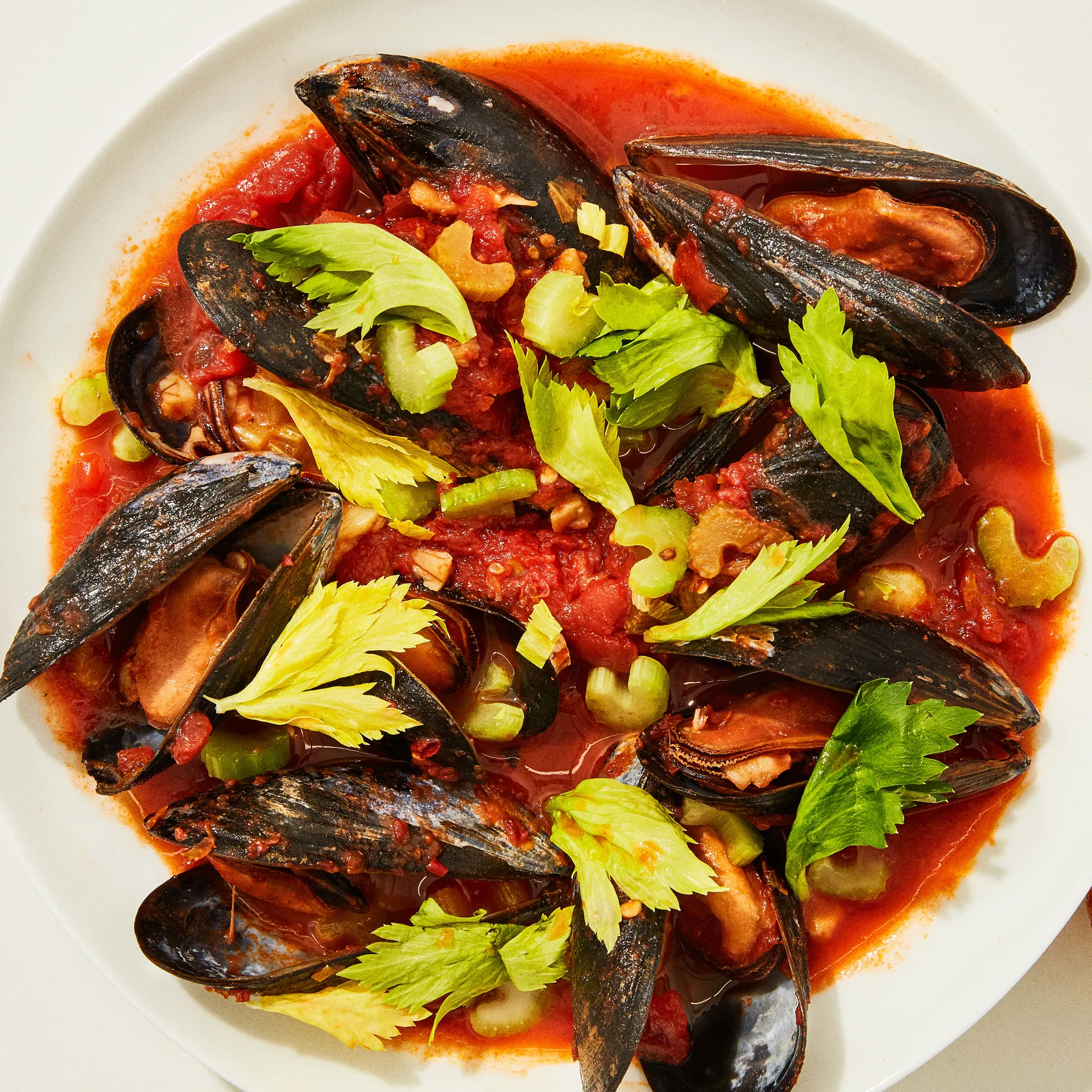 4-Mussels in Spicy Tomato Broth-mussels Mussels In Spicy Tomato Broth