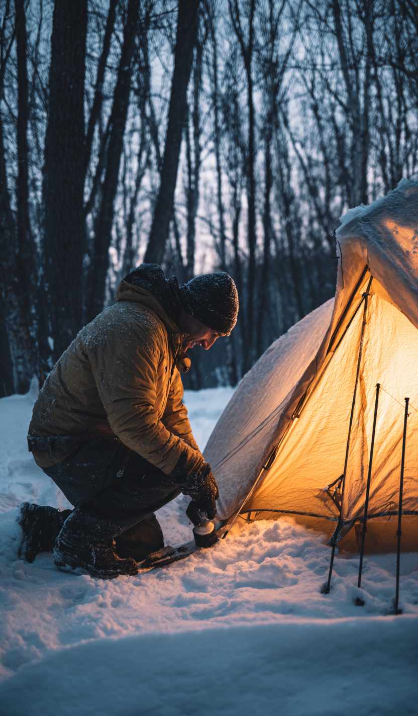 Securing Your Tent in Snow