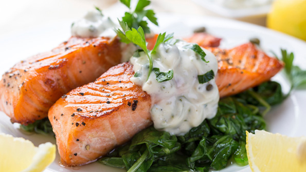 Cold Salmon Recipes - 1-Chilled Herb-Poached Salmon with Cucumber Sauce-chilledherbpoachedsalm