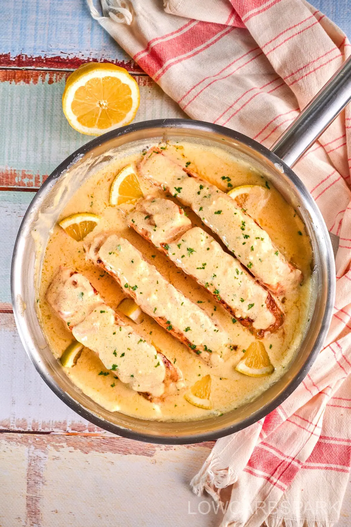 Low Carb Salmon Recipes - 2-Creamy Garlic Butter Salmon-Salmon-With-Creamy-Garlic-Sauce-1