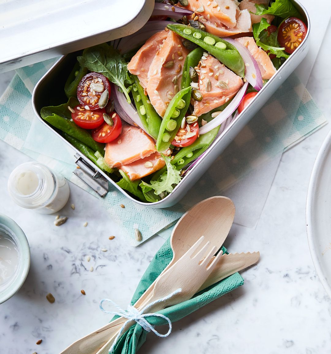 Smoked Salmon Salad Recipes - 5-Hot-Smoked Salmon Salad with Creamy Horseradish Dressing-10187-Hot-smoked-salmon-salad-with-horseradish-dressing