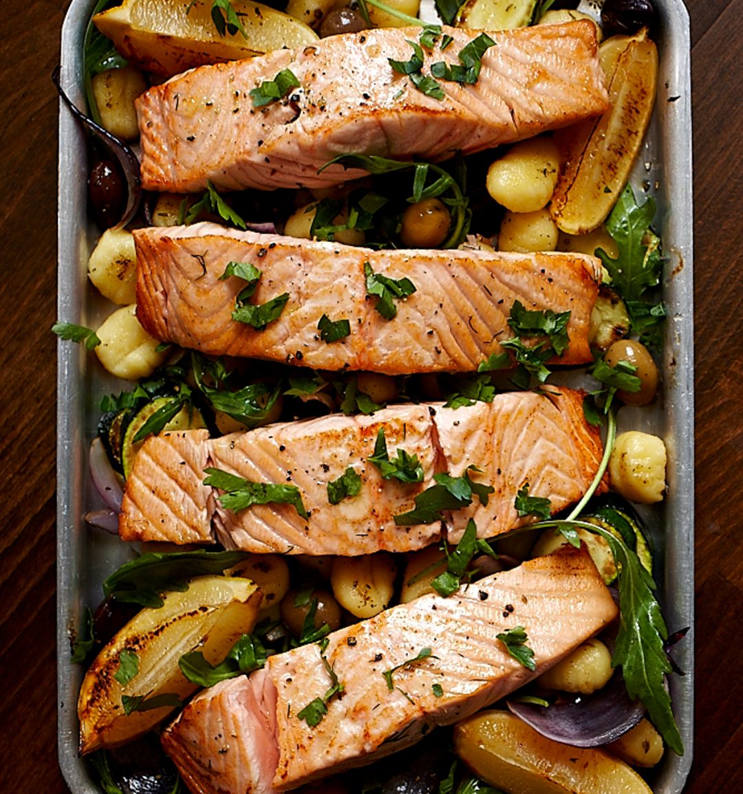Italian Style Salmon with Gnocchi