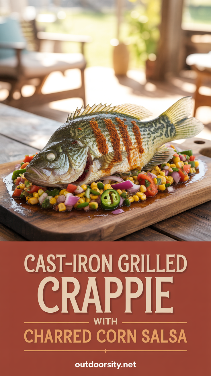 pin-1-Cast-Iron Grilled Crappie With Charred Corn Salsa-3