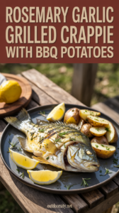 Rosemary Garlic Grilled Crappie Recipe With BBQ Potato (No-Stick, All Sizzle)