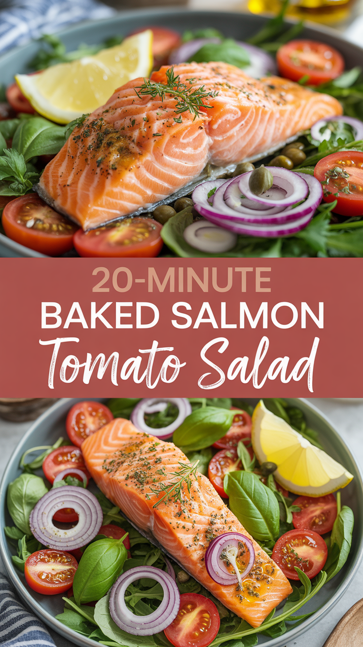 pin-1-20-minute baked salmon tomato salad-3