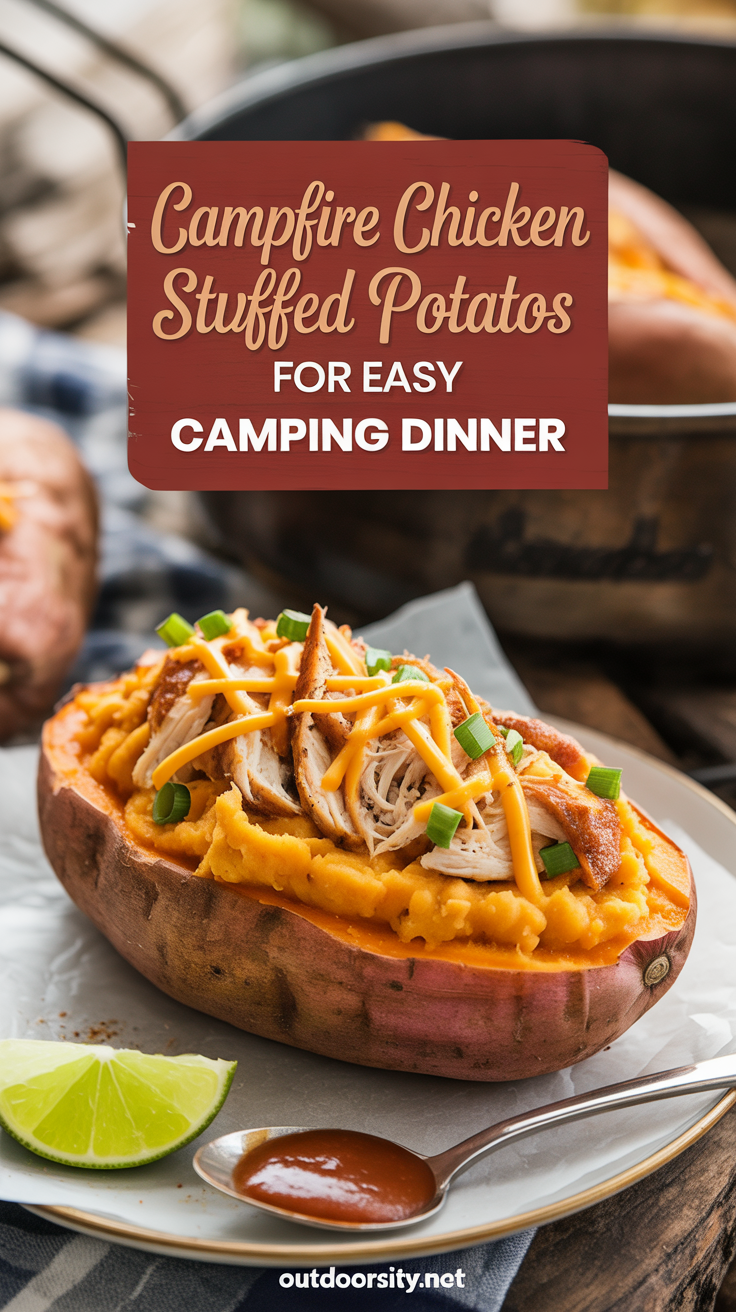 pin-1-Campfire Chicken Stuffed Sweet Potatos For Easy Camping Dinner-1