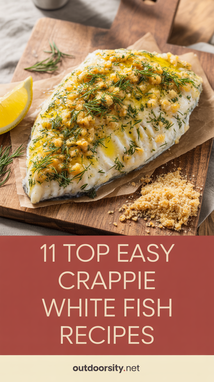 Top Easy Crappie White Fish Recipes - pin-1-Easy Baked Crappie With Dill and Lemon Pepper-1