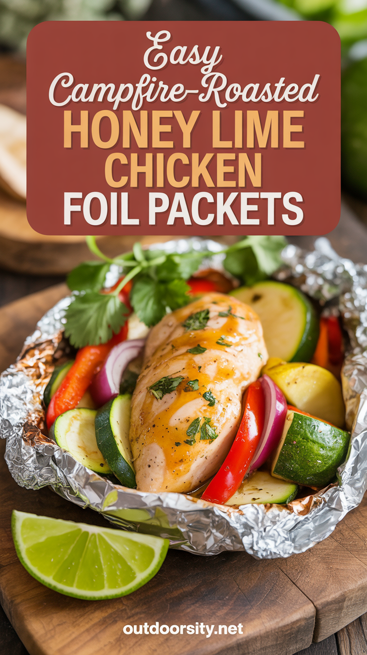 pin-1-Easy Campfire-Roasted Honey Lime Chicken Foil Packets-2