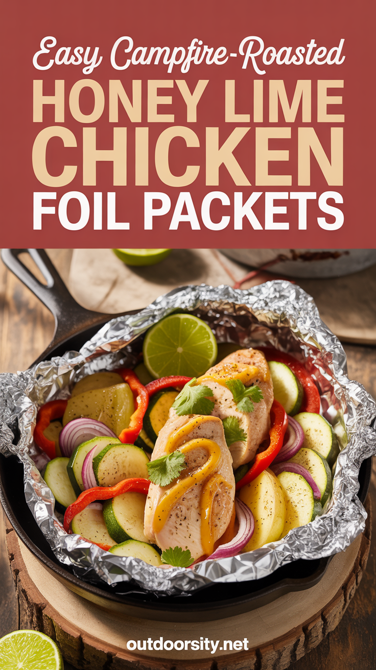 pin-1-Easy Campfire-Roasted Honey Lime Chicken Foil Packets-3