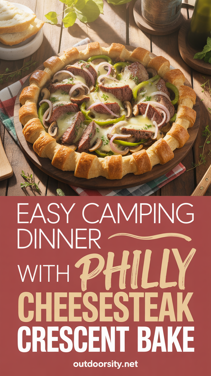pin-1-Easy Camping Dinner With Philly Cheesesteak Crescent Bake-4