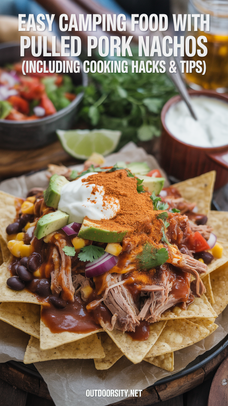 pin-1-Easy Camping Food With Pulled Pork Nachos (Including Cooking Hacks & Tips)-1-1
