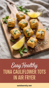 Easy Healthy Crispy Air Fryer Tuna Cauliflower Tot Recipe That Outsmarts Junk Food