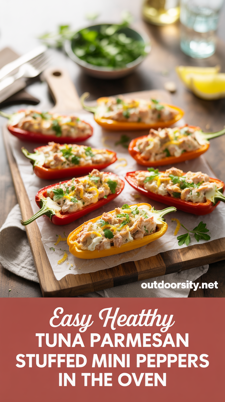 pin-1-Easy Healthy Tuna Parmesan Stuffed Mini Peppers in the Oven-3