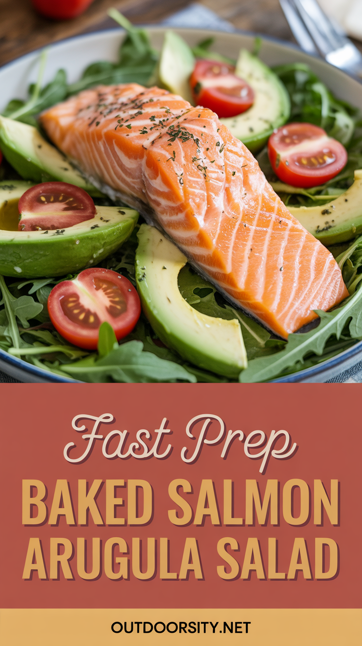 pin-1-Fast prep baked salmon arugula salad-1