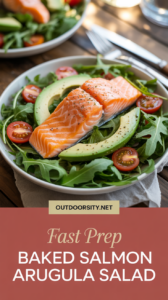 Fast-Prep One-Pan Baked Salmon Arugula Salad Recipe That Might Upstage Takeout