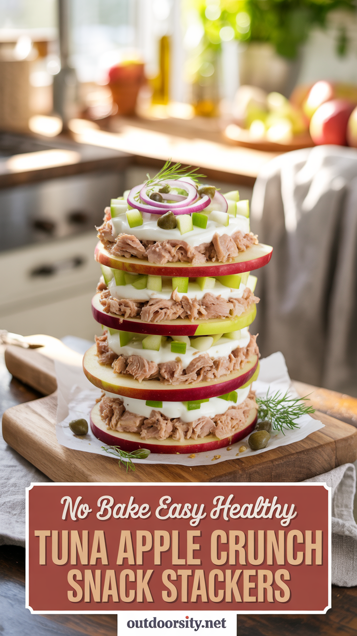 pin-1-No Bake Easy Healthy Tuna Apple Crunch Snack Stackers-2-3
