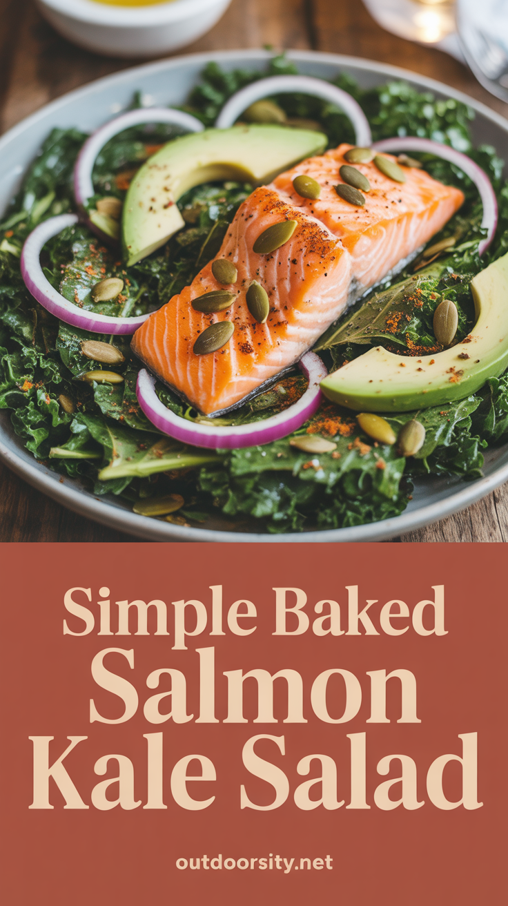 pin-1-Simple baked salmon kale salad-1