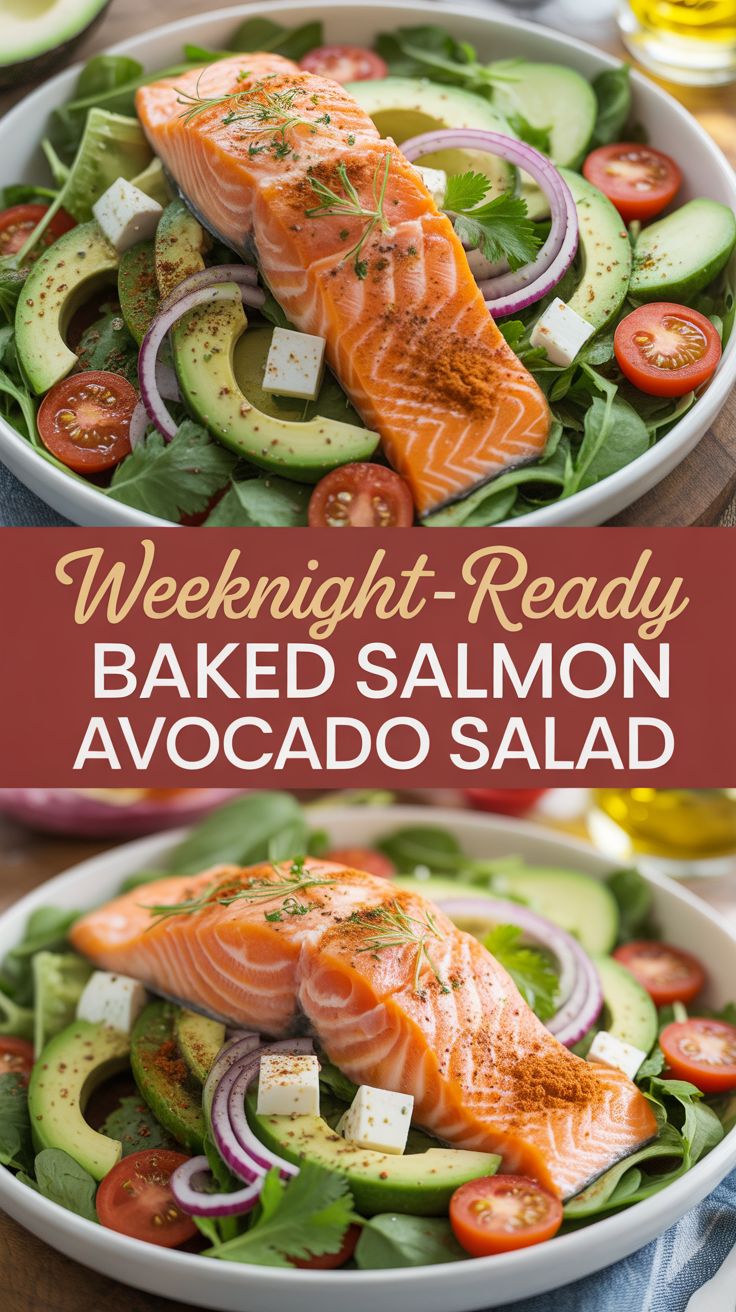 pin-1-Weeknight-ready baked salmon avocado salad-4