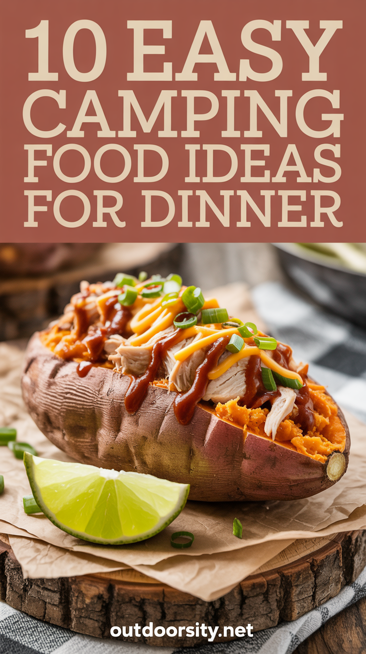 pin-2-Campfire Chicken Stuffed Sweet Potatos For Easy Camping Dinner-2