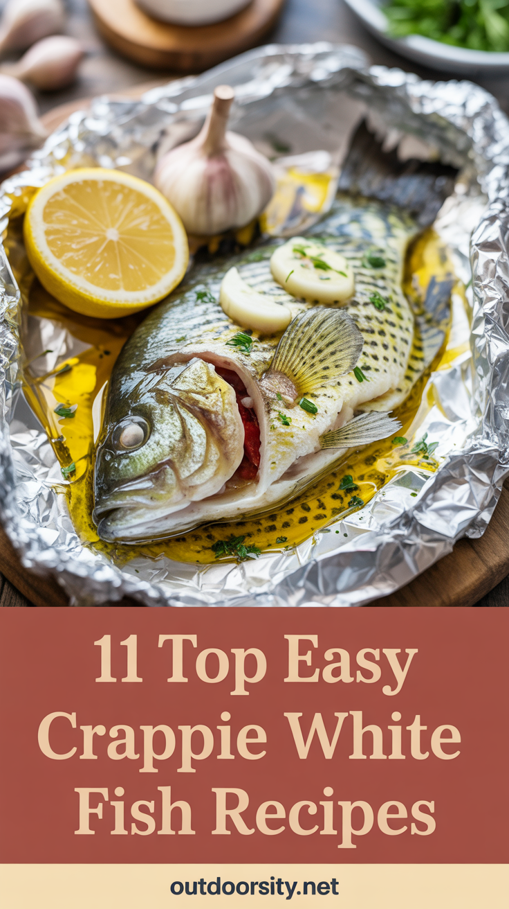 Top Easy Crappie White Fish Recipes - pin-8-Foil Packet Garlic Grilled Crappie-4