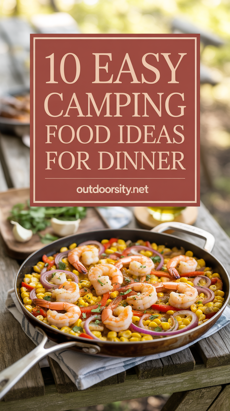 pin-9-Easy Camping Food One-Pan Shrimp Corn Skillet With Cooking Tips Hacks-1