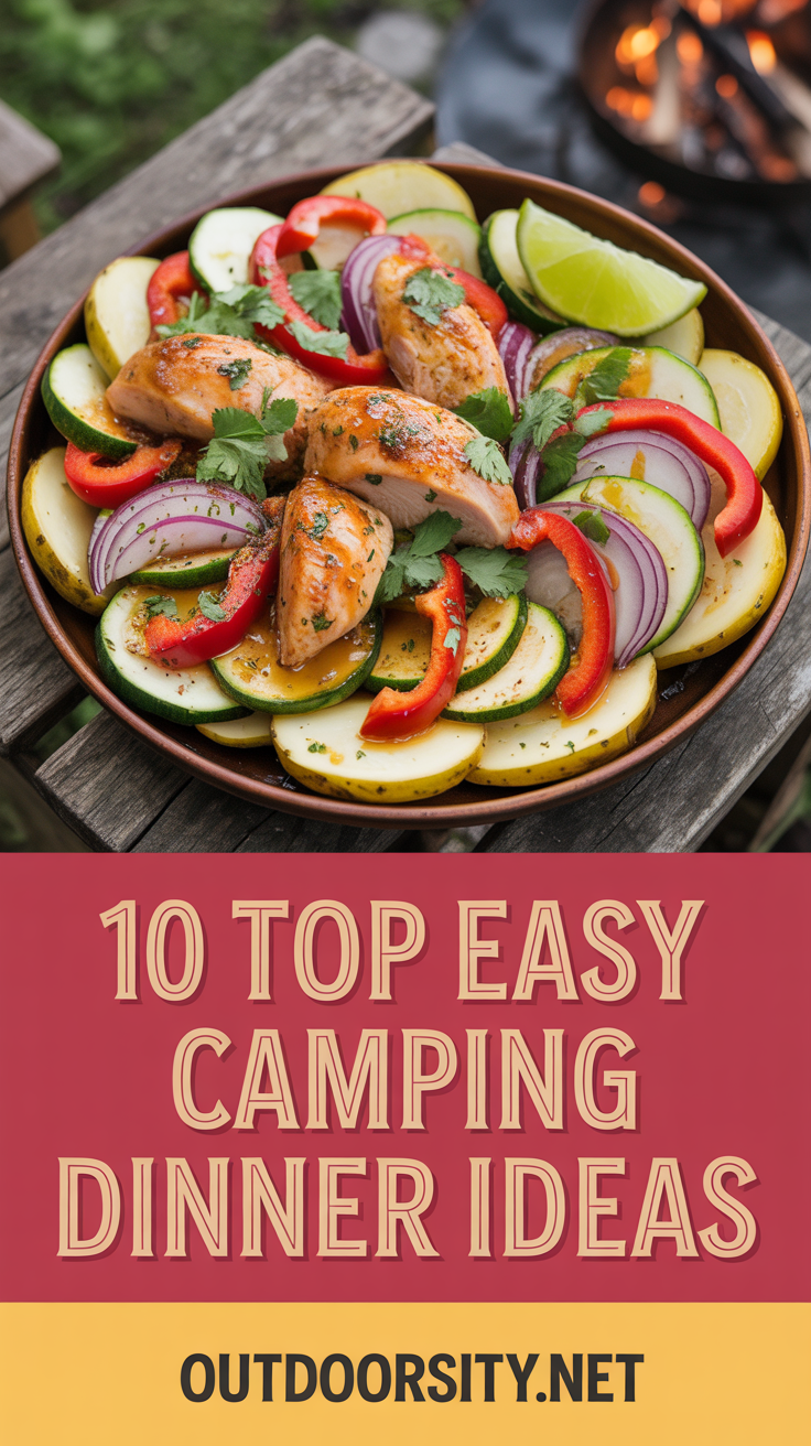 Top Easy Camping Dinner Ideas - pin-4-Easy Campfire-Roasted Honey Lime Chicken Foil Packets-1