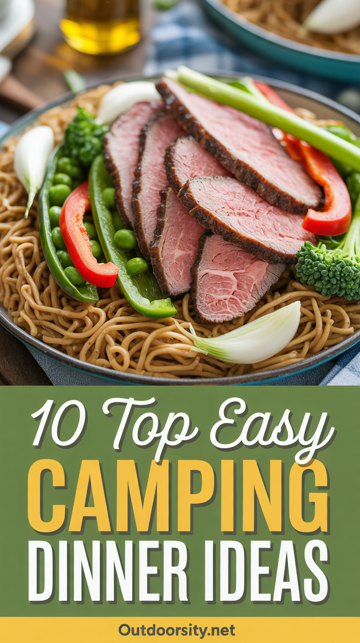 Top Easy Camping Dinner Ideas - pin-6-Easy Camping Dinner With Teriyaki Beef Noodles-4